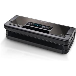 MACOM, Macchina Sottovuoto Professionale - Doppia Pompa di Aspirazione, 2 Barre Saldanti e Portarotolo Integrato, Struttura in Acciaio Brunito con Display LCD - Forever Fresh VAC8090