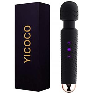 YICOCO Sex Toys Massaggiatore personale vibratoreper donna, YICOCO vibratore massaggiatori elettrici a bacchetta con 25 potenti modalità di vibrazione per il massaggio rilassante e l'alleviamento