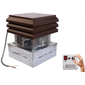 GEMI ELETTRONICA Aspirafumo Elettrico BASE - Tirafumo con Regolatore a 6 Velocità, Resistente fino a 300°C e Portata Fino a 2500 m3/h