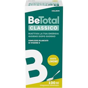 Be-Total Classico Integratore Alimentare di Vitamina B Riattiva l'Energia, Riduce la Stanchezza, Supporta il Sistema Immunitario, Bambini 3+ e Adulti, Gusto Limone, 100 ml