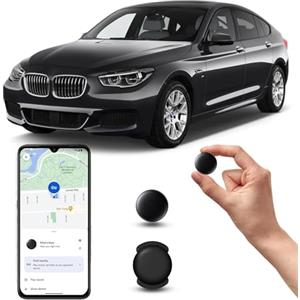Drqzwp GPS Tracker per Auto Android, Ai-r tag Android, Magnetico Nascosto Localizzatore Gps Senza SIM senza Abbonamento, Auto Localizzatore Compatibile con goo- gle Find My per Bambini Animali (1 nero)