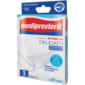 MEDI PRESTERIL Medipresteril Cerotto in Striscia Delicato in TNT, 50 x 6cm