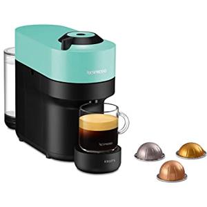 Krups Nespresso Vertuo Pop XN9204K, Macchina caffè di Krups, Aqua Mint, Sistema Capsule Nespresso Vertuo, Serbatoio acqua 0.56L
