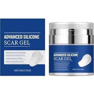 Generico Crema Rimuovi Cicatrici | Gel Schiarente A Guarigione Rapida 50g - Crema Cicatrizzante Delicata al Silicone | per Viso Corpo Ferite Lesioni Smagliature Brufoli Quotidiano Notturno Diurno