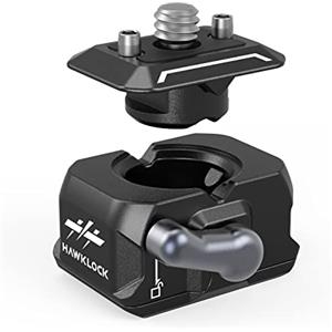 SMALLRIG mini Morsetto e Piastra a Sgancio Rapido HawkLock Drop-in, Adattatore per Treppiede con Piastra QR per Canon per Sony, Set Portatile per Super Clamp per Videocamere e Monitor - 3513C