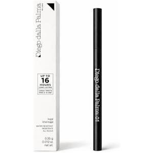Diego dalla Palma Kajal 001 Nero - Matita Occhi Waterproof, Lunga Tenuta fino a 16 Ore, Texture Cremosa, Colore Intenso - 0,35 g