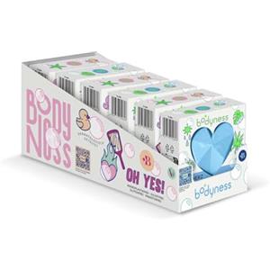 BODYNESS CRAZE BODYNESS Bath Bomb Neon Heart: confezione da 6 bombe da bagno a forma di cuore, bombe da bagno per la cura della pelle e il relax con olio di cocco e aroma, 6x 120g