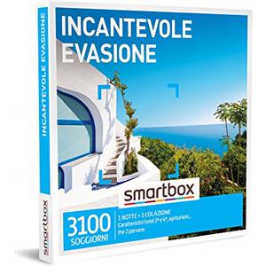 Smartbox - Incantevole Evasione- Cofanetto Regalo Coppia, 1 Notte con Colazione per 2 Persone, Idee Regalo Originale