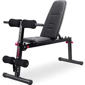 Ultrasport TR-5 Pro Compact, panca pieghevole, panca professionale e attrezzo sportivo multifunzione per casa, utilizzabile come curlpult, attrezzo fitness con comoda imbottitura