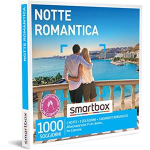 Smartbox - Cofanetto regalo Notte romantica - Idea regalo per la coppia - 1 notte con colazione e omaggio a tema romantico per 2 persone