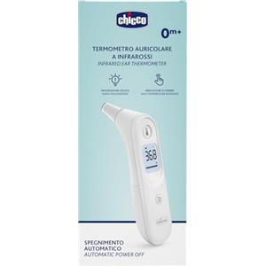 Chicco Termometro Auricolare ad Infrarossi, 0 mesi +, Misurazione della Temperatura Istantanea e Precisa, con Sonda Piccola, Suono di Indicatore Febbre, Schermo Retro Illuminato, Custodia Inclusa
