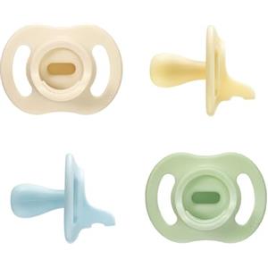 Tommee Tippee Ciuccio Ultra-light StayPut, 0-6 Mesi, Confezione da 4, Succhietto Ortodontico, Design Monoblocco in Silicone