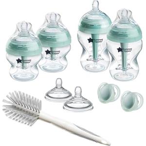 Tommee Tippee Biberon, set starter anti-colica, 4 Biberon con 2 tettarelle a flusso medio, cannuccia anti-colica, accessori per l'infanzia