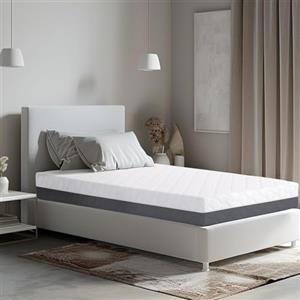 TANHK Materasso Memory Made in Italy | Ortopedico Medio Rigido | Sistema di Alleviamento dei Punti di Pressione | Anallergico, Antibatterico e Antiacaro | Traspirante (Materasso Memory, 90 x 200)