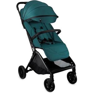 MoMi passeggino ANDREA: sistema di chiusura automatica, cinture di sicurezza a 5 punti, portabicchieri, cestino, borsa, zanzariera, parapioggia, con funzione per gemelli