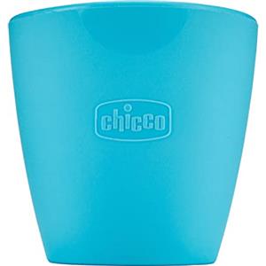 Chicco Easy Mug, Piccolo Bicchiere in Silicone con Bordo Inclinato, Facile per i Bambini Più Piccoli Senza Rovesciare, Flessibile e Facile da Pulire, 6 Mesi+, Blu