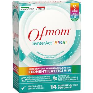 Ofmom SynterAct BIMBI - Integratore alimentare con fermenti lattici per bambini, 14 stick
