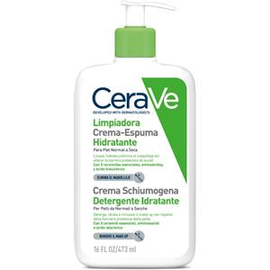 CeraVe Crema Schiumogena Detergente Idratante 473 ml - Rimuove sporco e make-up senza seccare la pelle