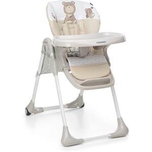 Foppapedretti Seggiolone Meeting, bambini da 6 mesi a 3 anni (fino a 15 Kg), Seduta/Poggiapiedi/Schienale Regolabili, Cesto Porta Oggetti, Stabile e Confortevole, con Imbottitura Lavabile, Augh