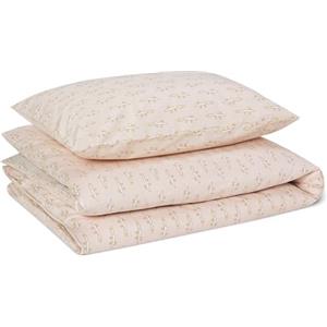 Amazon Basics Set Letto Bambini 100% Cotone Biologico, Copripiumino Reversibile 100 x 135 cm & Federa 40 x 60 cm per Lettino, Rosa Tenue Volpe