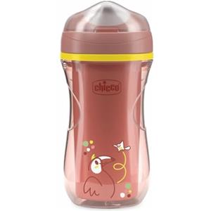 Chicco Active Cup Bicchiere Antigoccia Plastica Bambini 266 ml, Tazza Biberon 14+ Mesi per Imparare a Bere, Termica con Beccuccio Ergonomico Anti Morsi e Valvola Facili Sorsi, senza BPA, Rosa