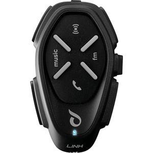 INTERPHONE LINK - Doppio - Interfono Bluetooth da Casco per Moto, Uso Pilota - Pilota, Distanza 300Mt, Autonomia Fino a 20 Ore, Mp3, GPS, Impermeabile, Universale.