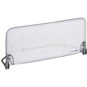 Safety 1st Barriera Letto Bambini 90 cm, Sponda 18 Mesi - 5 Anni, Sbarra Letto Bambini Reclinabile, Paracolpi Tessuto in Rete, Blocco Automatico, Semplice da Pulire, Bianco