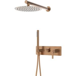 Essebagno Molette colonna doccia incassata meccanica rame spazzolato