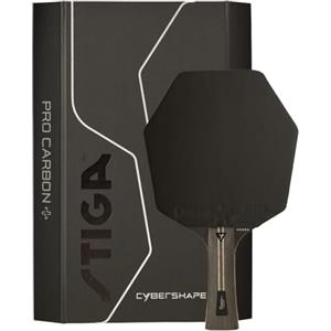 STIGA Racchetta da Tennis Tavolo Cybershape Pro Carbon+, Racchetta da Ping-pong a 5 Stelle, con Forma Esagonale per Giocatori Professionisti dallo Stile Offensivo