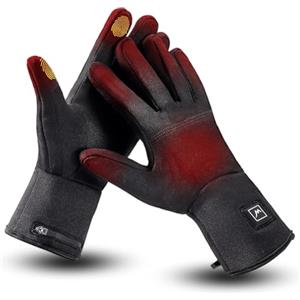 WEIVIOQ Guanti Riscaldati Sottili, Elettrici Ricaricabili con Batteria per Uomo e Donna. Fodere Invernali per Artrite, Raynaud, Ciclismo, Sci, Snowboard ed Escursionismo