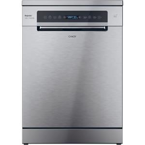 Candy Rapido' Lavastoviglie a Libera Installazione 60 cm, 16 Coperti, 10 Programmi, Partenza Ritardata fino a 24h, Wash&Dry 35', Motore Inverter, Classe B, AxLxP 85x59,7x59,8 cm, Inox - CF 6B4S1PX