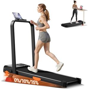 Kdtoll Tapis Roulant Salvaspazio 12km/h, Tapis Roulant Elettrico con Inclinazione 15%, Walking Pad Pieghevole da Casa, Motore Silenzioso 2.5HP/1800W, Capacità di Carico 136kg