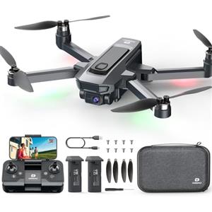 DEERC D25 Drone 4K HD con Trasmissione 5G, RC Pieghevole con Motore Brushless, Flusso Ottico, Tap Fly, Controllo Vocale, 2 Batterie 40 Min, Facile per Principianti, per Bambini e Adulti