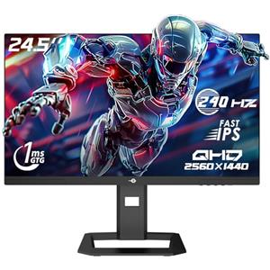 TITAN ARMY 240Hz 1440P Gaming Monitor 24,5 Pollici, QHD 2560 x 1440, Fast IPS 1ms GTG, Adaptive Sync Monitor, HDR500, 123% sRGB, Supporto regolabile, 100*100 VESA, HDMI 2.0 DisplayPort 1.4 P2510S PLUS