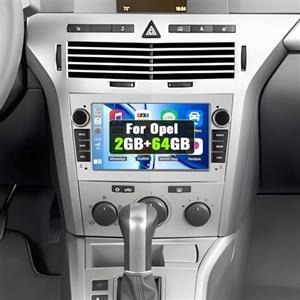 SIXWIN 2+64G Android 13 Autoradio con CarPlay/Android/Mirror Link per Opel Corsa d/Astra h/Zafira b/Meriva,7 Pollici HD TouchScreen Schermo Navigatore WiFi Bluetooth RDS/FM EQ USB(Argenteo)