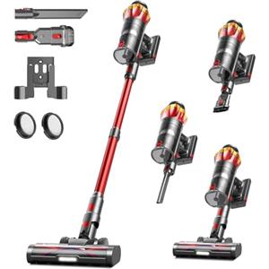 Bulelink Aspirapolvere Senza Fili 48KPa/580W/65Min, Scopa Elettrica Senza Fili Verticale Antigroviglio con Display a LED, 1.6L/8 Stadi Filtrati, Ricaricabile a Parete, Per Animali/Pavimenti/Tappeti/Auto