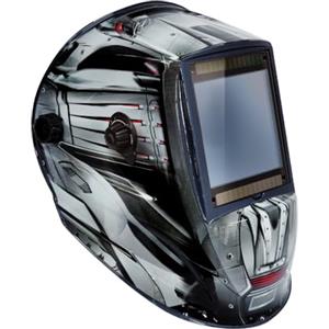 GYS - LCD ALIEN+ TRUE COLOR XXL, maschera/casco di saldatura, DIN 15, oscuramento automatico, Tinta scura 5>9/9>13, schermo XXL, energia solare - 068698