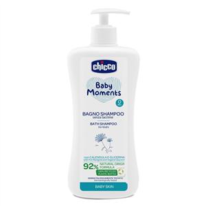 Chicco Baby Moments Bagno Shampoo Delicato Senza Lacrime 750 ml - Formula 92% Naturale con Calendula