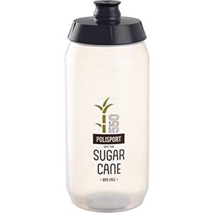 POLISPORT 8645600196 - Borraccia da bicicletta del modello Sugar Cane R550 con una capacità di 550 ml. Borraccia senza BPA per ciclisti di colore transparente
