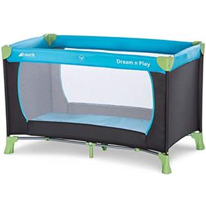 hauck Lettino da Viaggio Dream N Play - Culla Neonato Fino a 15kg - Letto Pieghevole 60x120cm - Box Bambini Leggero con Borsa inclusa - Blu multicolore