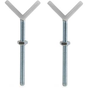 hauck Y-Spindle, Bianco - Set 2 Adattatori per Scale con Ringhiere a Profili Rotondi fino a 6 cm - Filettatura M10 - Accessorio Compatibile con Cancelletto per Bambini e Cani a Pressione