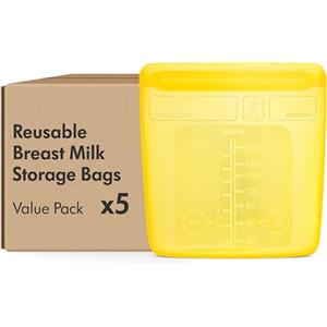 Medela Sacche per Latte Materno Riutilizzabili con Ampia Apertura e Design Monopezzo a Doppia Chiusura Ermetica, Conservabili in Frigo e Freezer, 220 ml, per 500 Utilizzi