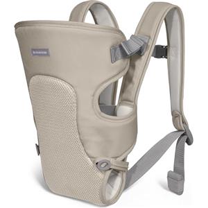 Kikka Boo KikkaBoo Marsupio Neonato Estivo 0-36 Mesi MYRA, Ergonomico, 3 Posizioni, Spallacci regolabili, Traspirante, Leggero, fino a 9 kg, Beige
