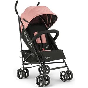 Kikka Boo Passeggino KikkaBoo BEETLE, Passeggino da viaggio fino a 22 kg, Pieghevole, Leggero, Compatto, Rosa