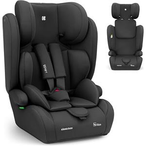 Kikka Boo KikkaBoo Seggiolino Auto 9-36 kg Senza ISOFIX i-PASS, Gruppo 1/2/3, Da 15 Mesi a 12 Anni, i-Size 76-150 cm, Poggiatesta Regolabile 13 Posizioni, Nero