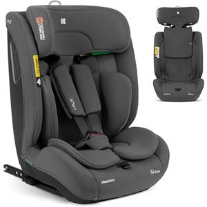Kikka Boo KikkaBoo Seggiolino Auto 9-36 kg ISOFIX i-FLIT, Gruppo 1 2 3, Reclinabile, da 15 Mesi a 12 Anni, i-Size, SPS, Top Tether, Poggiatesta Regolabile, Grigio scuro