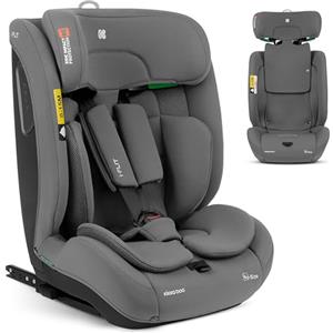 Kikka Boo KikkaBoo Seggiolino Auto 9-36 kg ISOFIX i-FLIT, Gruppo 1 2 3, Reclinabile, da 15 Mesi a 12 Anni, i-Size, SPS, Top Tether, Poggiatesta Regolabile, Grigio chiaro
