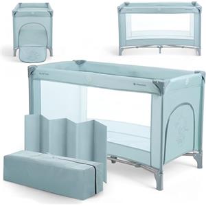 Kikka Boo KikkaBoo Lettino da Campeggio SO GIFTED, Culla Neonato da Viaggio 120x60 cm, Fino a 15 kg, Pieghevole, Portatile e Compatto, Borsa da Trasporto, Menta
