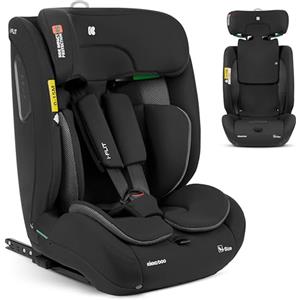 Kikka Boo KikkaBoo Seggiolino Auto 9-36 kg ISOFIX i-FLIT, Gruppo 1 2 3, Reclinabile, da 15 Mesi a 12 Anni, i-Size, SPS, Top Tether, Poggiatesta Regolabile, Nero