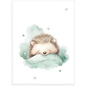 Herding babybest, Coperta in Microfibra con Motivo Ricci, Coperta Confortevole, 75x100 cm, 100% Poliestere